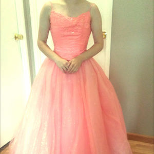 Vintage 2007 Prom dress Coral Pink Size 6 Alfred Angelo